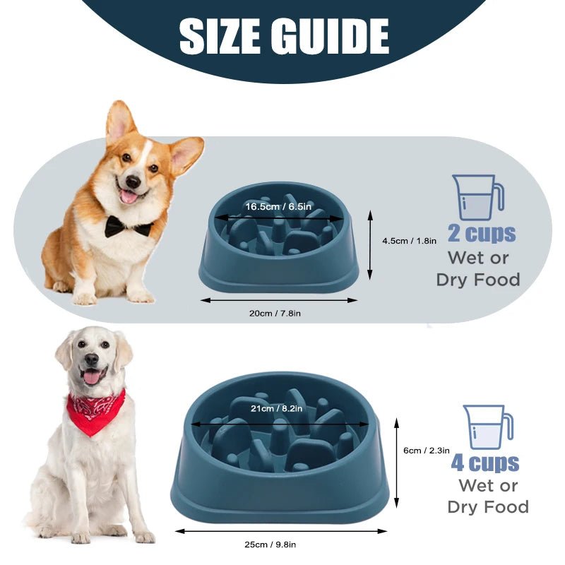Slow Feeder Dog Bowl Anti Choking Watering & Feeding Supplies Puzzle Feeder Bowl Non - slip Slow Eat Bowl for Dogs Large Small - Lily.sg Global Shopping