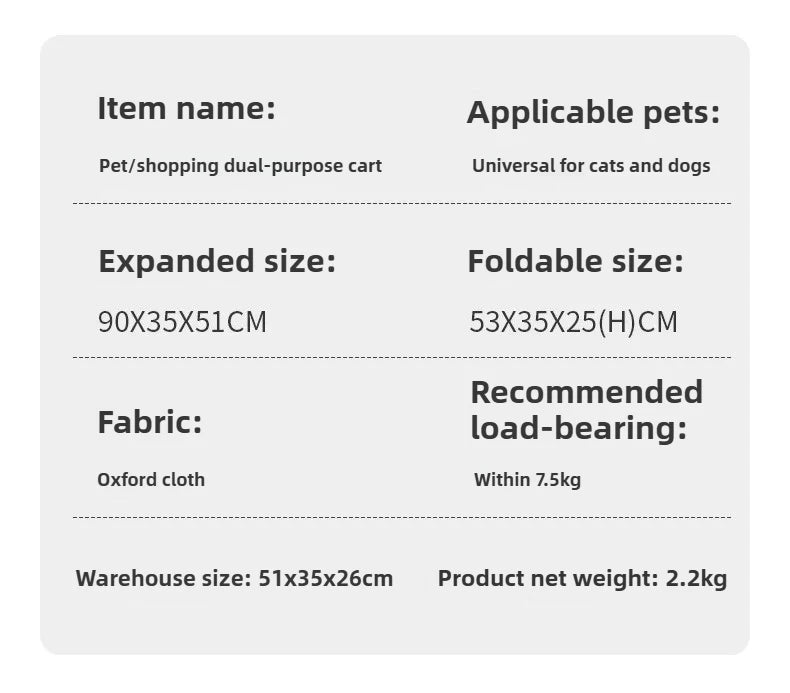 Small Pet Dog Cat Cart Trolley Outdoor Small Pet Cart Oxford Lightweight Foldable with Sunshade Travel Pet Strollers Trolley - Lily.sg Global Shopping