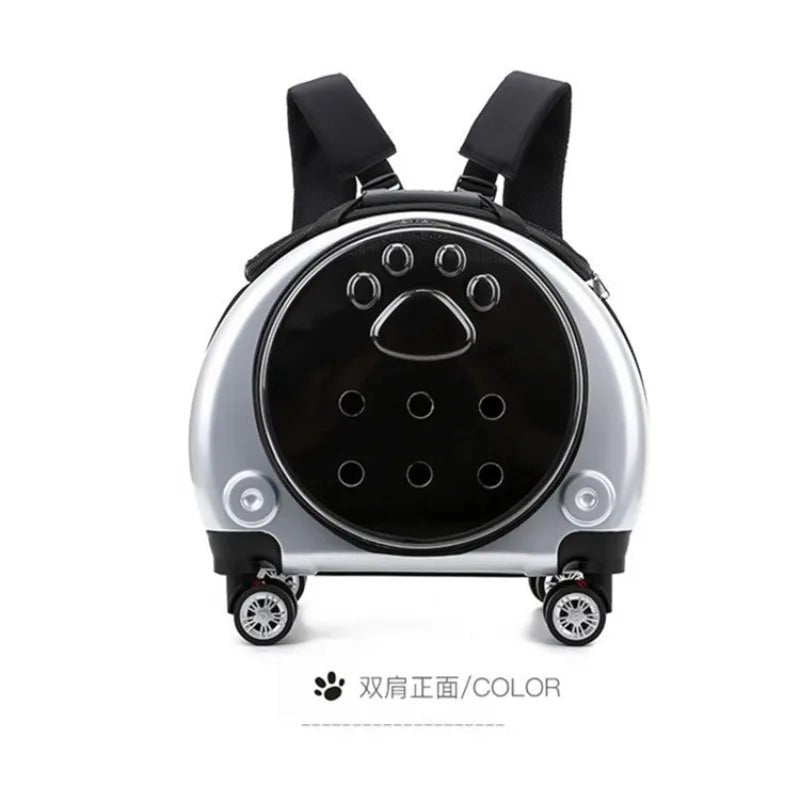 Small Pet Trolley Clear Shoulder Cat Bag Pack Breathable Crate for Journey Outside Portable Pet Products Supplies Carriers - Lily.sg Global Shopping