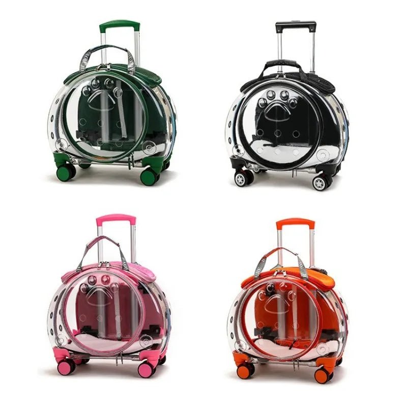 Small Pet Trolley Clear Shoulder Cat Bag Pack Breathable Crate for Journey Outside Portable Pet Products Supplies Carriers - Lily.sg Global Shopping