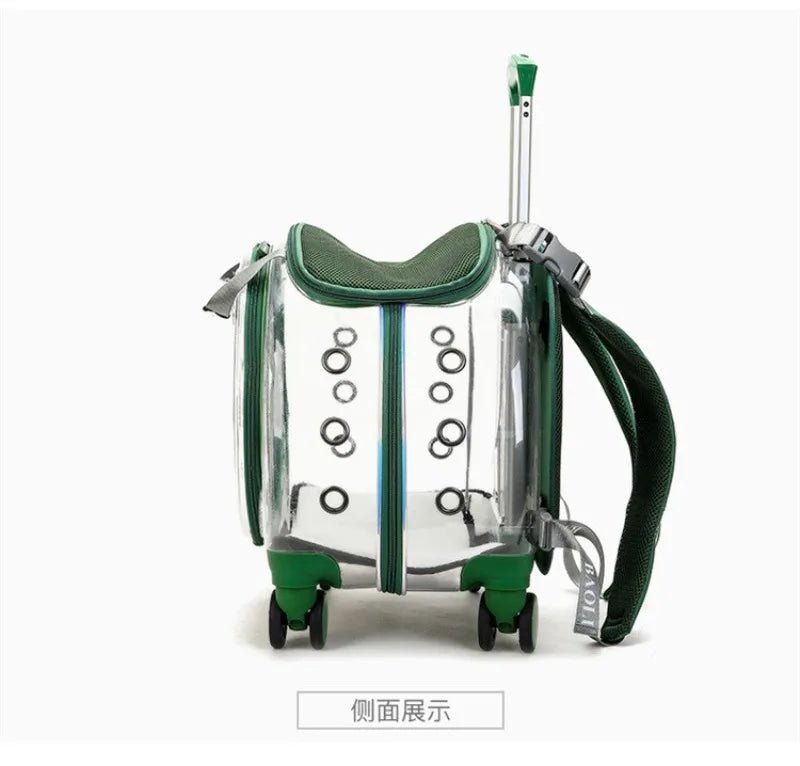 Small Pet Trolley Clear Shoulder Cat Bag Pack Breathable Crate for Journey Outside Portable Pet Products Supplies Carriers - Lily.sg Global Shopping