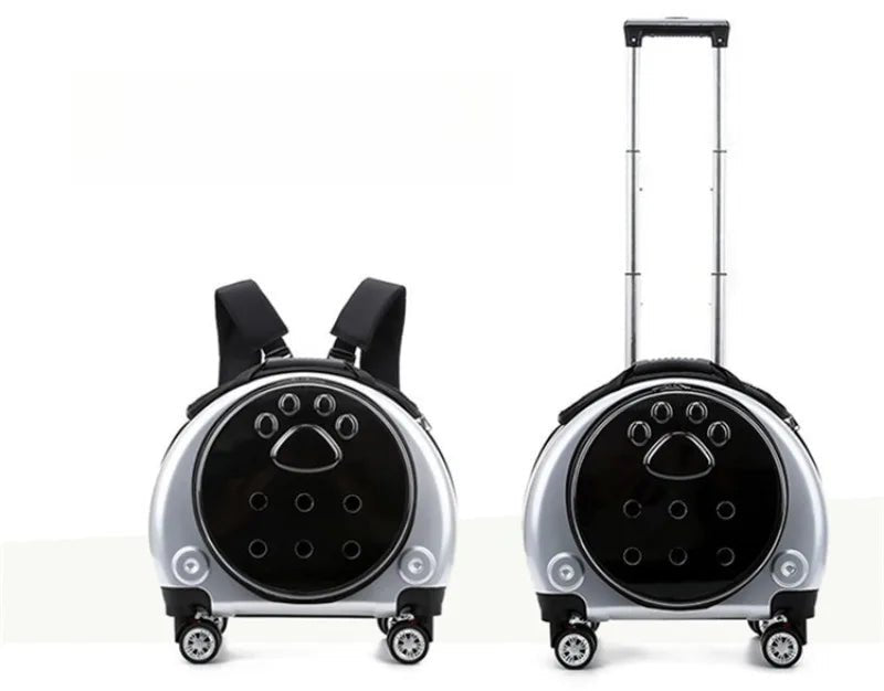 Small Pet Trolley Clear Shoulder Cat Bag Pack Breathable Crate for Journey Outside Portable Pet Products Supplies Carriers - Lily.sg Global Shopping