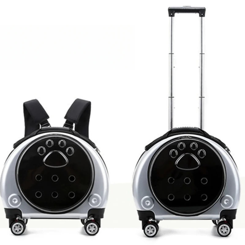 Small Pet Trolley Clear Shoulder Cat Bag Pack Breathable Crate for Journey Outside Portable Pet Products Supplies Carriers - Lily.sg Global Shopping