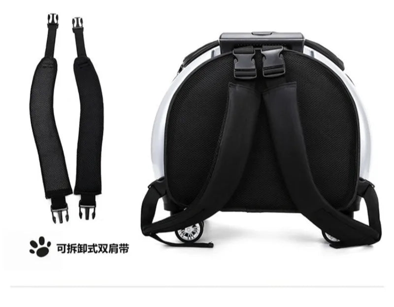 Small Pet Trolley Clear Shoulder Cat Bag Pack Breathable Crate for Journey Outside Portable Pet Products Supplies Carriers - Lily.sg Global Shopping