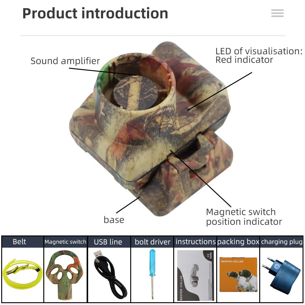 Sound Localization Collar For Hunting Dogs Beeper Dog Training Collar Waterproof Beeper Collars For Sports Training - Lily.sg Global Shopping