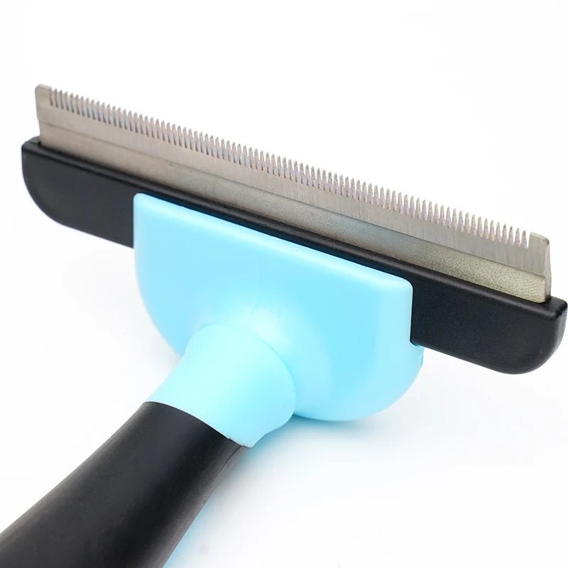Stainless Steel Pet Dematting Comb for Dogs & Cats - Deshedding Undercoat Rake Brush with Dense Teeth - Professional Grooming To - Lily.sg Global Shopping