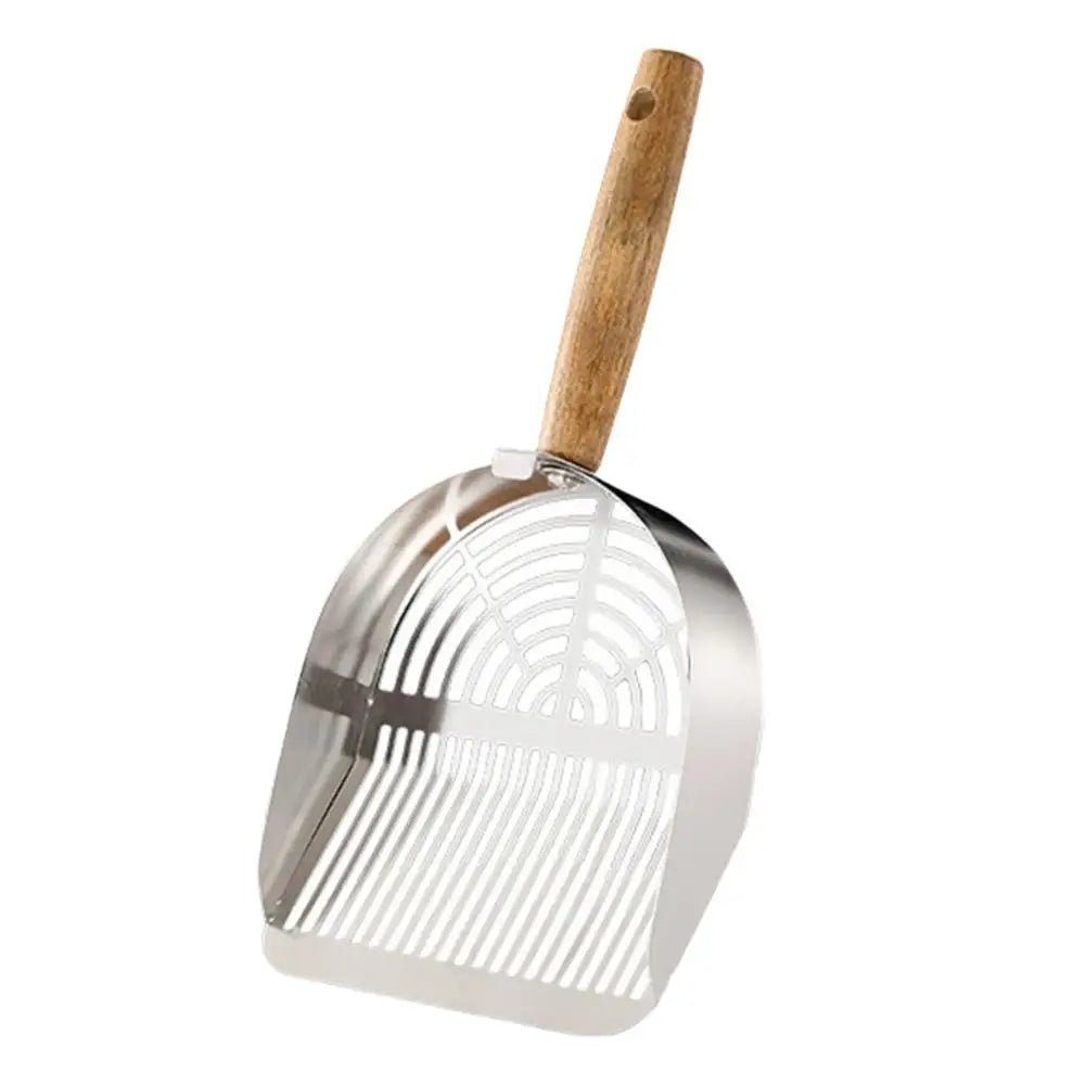Steel Cat Litter Scoop Long Handle Pet Waste Shovel Cleaning Tool For Tofu Sand Litter Box Cats Supplies - Lily.sg Global Shopping