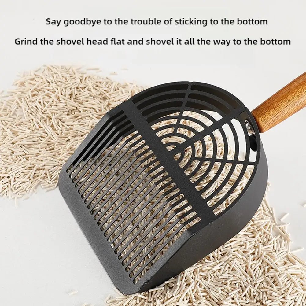 Steel Cat Litter Scoop Long Handle Pet Waste Shovel Cleaning Tool For Tofu Sand Litter Box Cats Supplies - Lily.sg Global Shopping