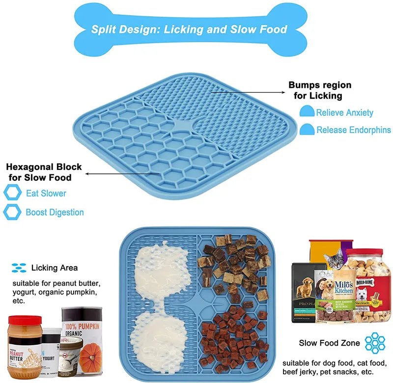 Suitable for pets weighing less than 3 kilograms Mat Cats Slow Food Bowls Suction Cup Feeding Food Silicone Lick，product small - Lily.sg Global Shopping