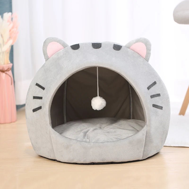 Super Cat Bed Warm Pet House Kitten Cave Cushion Cat House Warm Sleeping Dog Basket Tent Small Dog Mat Supplies Bed For Cats - Lily.sg Global Shopping
