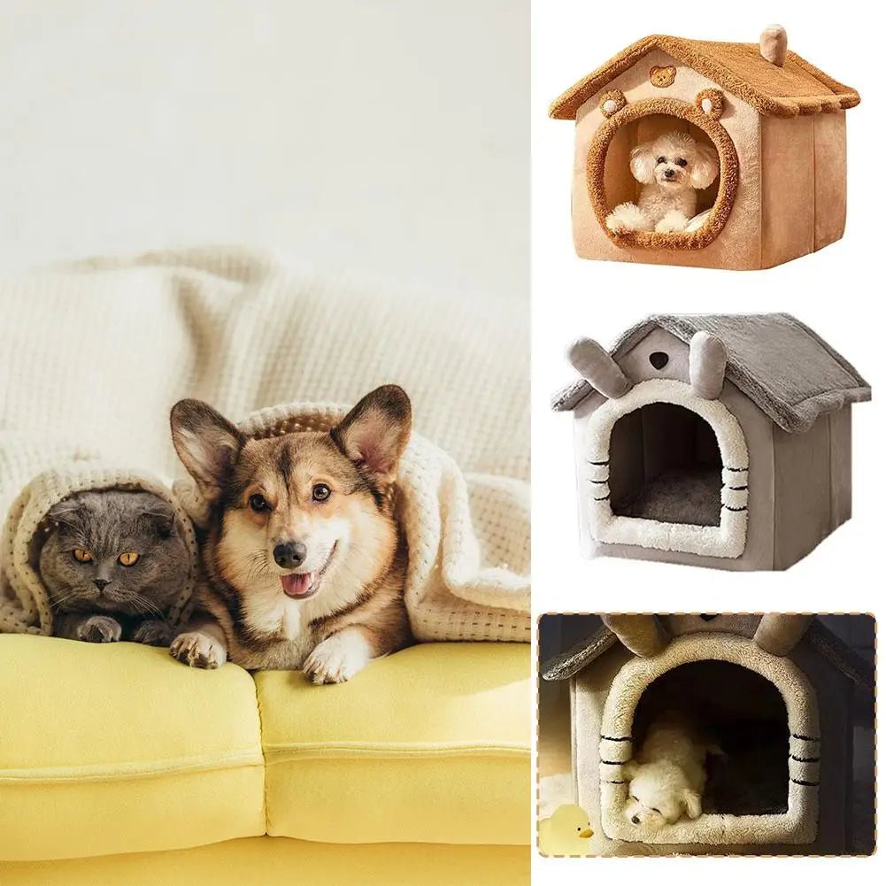 Thickened Pet Warm House Cat And Dog House Winter Warm Universal For All Seasons Detachable And Washable Cute New Comfortable - Lily.sg Global Shopping