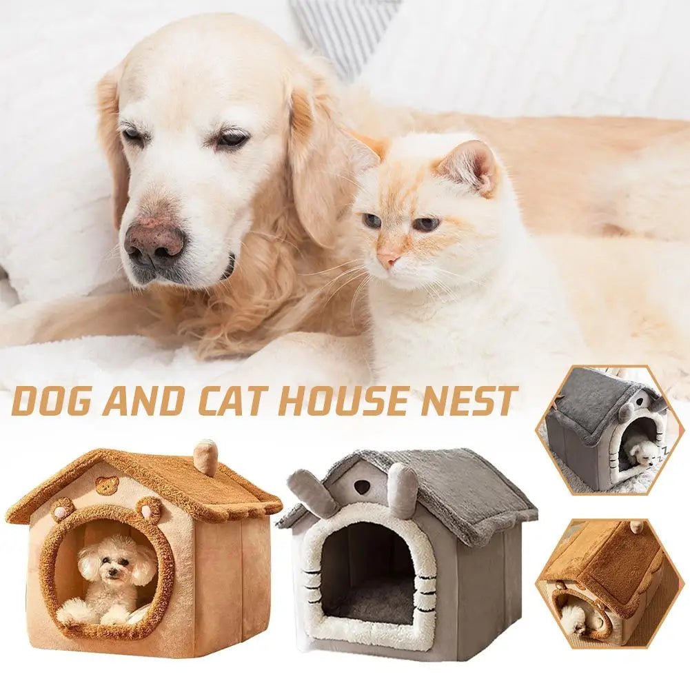 Thickened Pet Warm House Cat And Dog House Winter Warm Universal For All Seasons Detachable And Washable Cute New Comfortable - Lily.sg Global Shopping