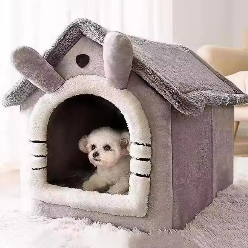 Thickened Pet Warm House Cat And Dog House Winter Warm Universal For All Seasons Detachable And Washable Cute New Comfortable - Lily.sg Global Shopping
