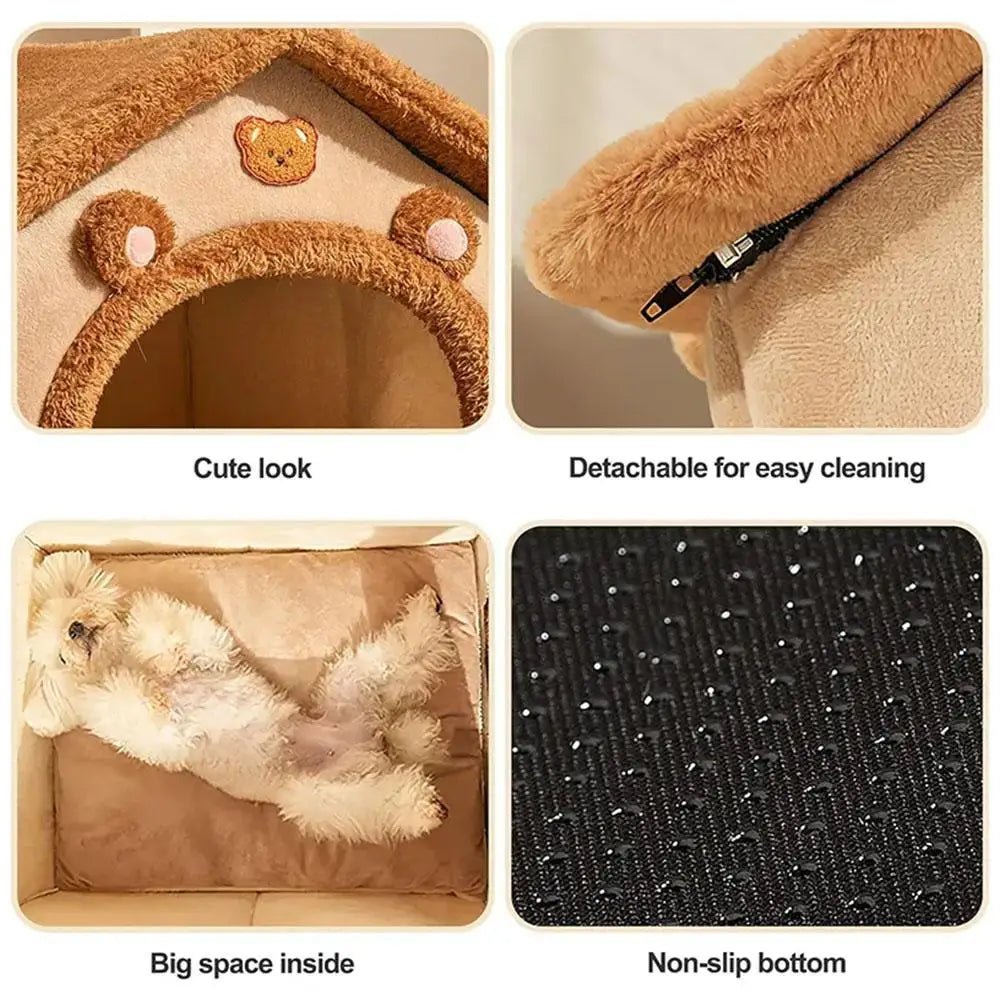 Thickened Pet Warm House Cat And Dog House Winter Warm Universal For All Seasons Detachable And Washable Cute New Comfortable - Lily.sg Global Shopping