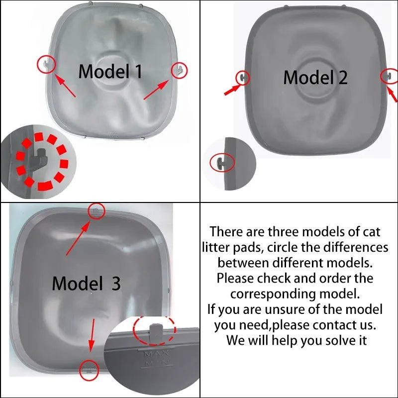 TONEPIE Automatic Cat Litter Accessories Box Cat Litter Pad Bin Door Bottom Capsule Screen Filter Mesh Power Line Toilet Bag - Lily.sg Global Shopping