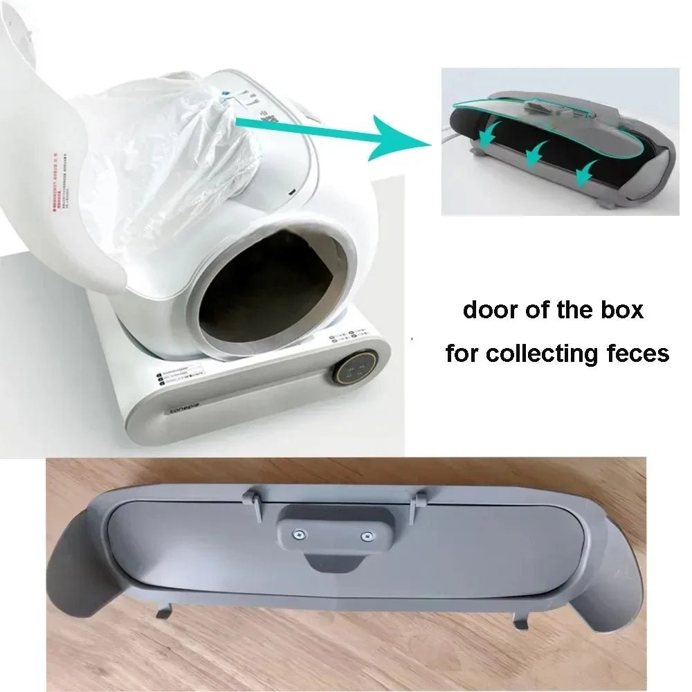 TONEPIE Automatic Cat Litter Accessories Box Cat Litter Pad Bin Door Bottom Capsule Screen Filter Mesh Power Line Toilet Bag - Lily.sg Global Shopping