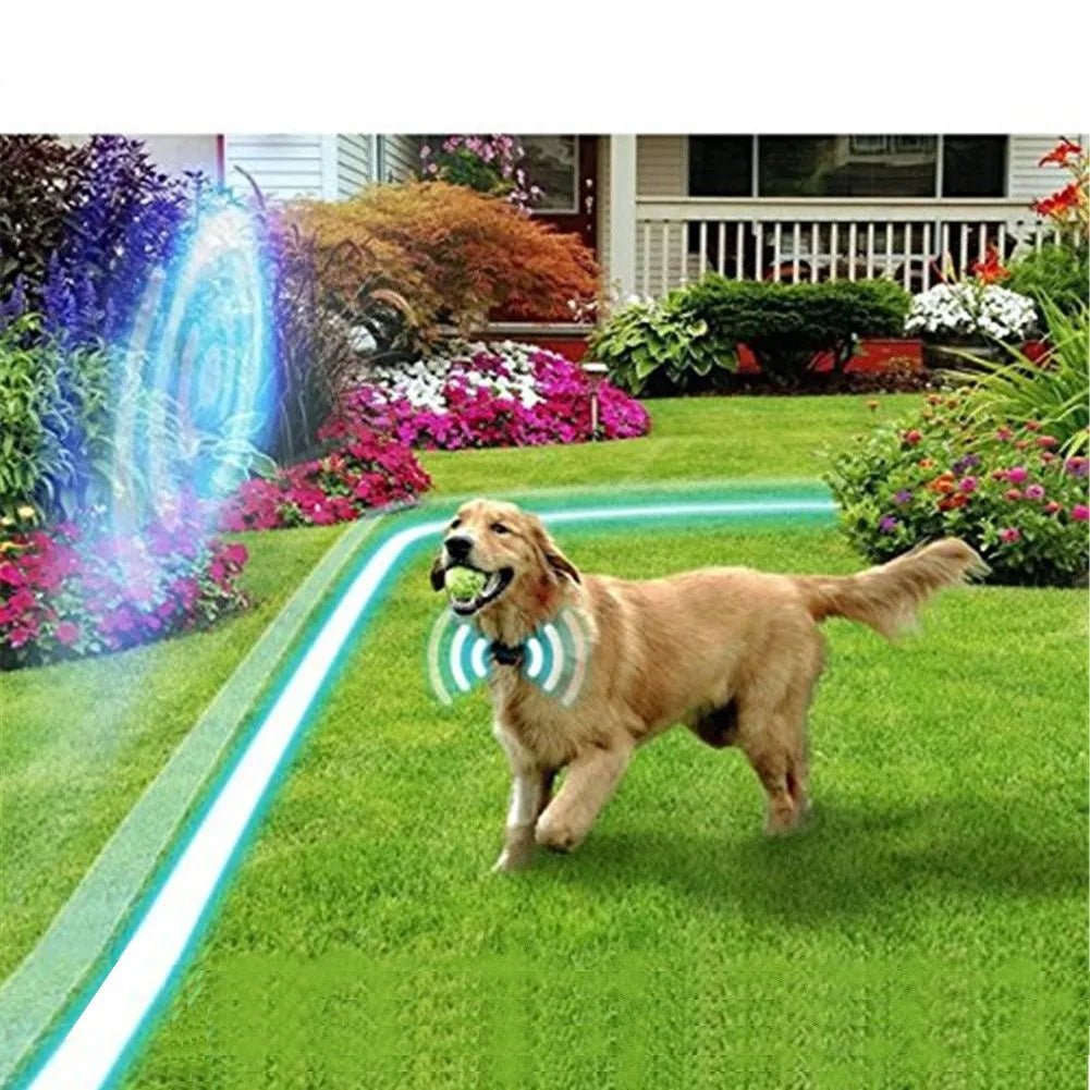 TP16 Pet Dog Electric Fence, Rechargeable Waterproof, 6 Level, Dog Wired Fence Containment, Pet Training Collar, Anti Run Away - Lily.sg Global Shopping