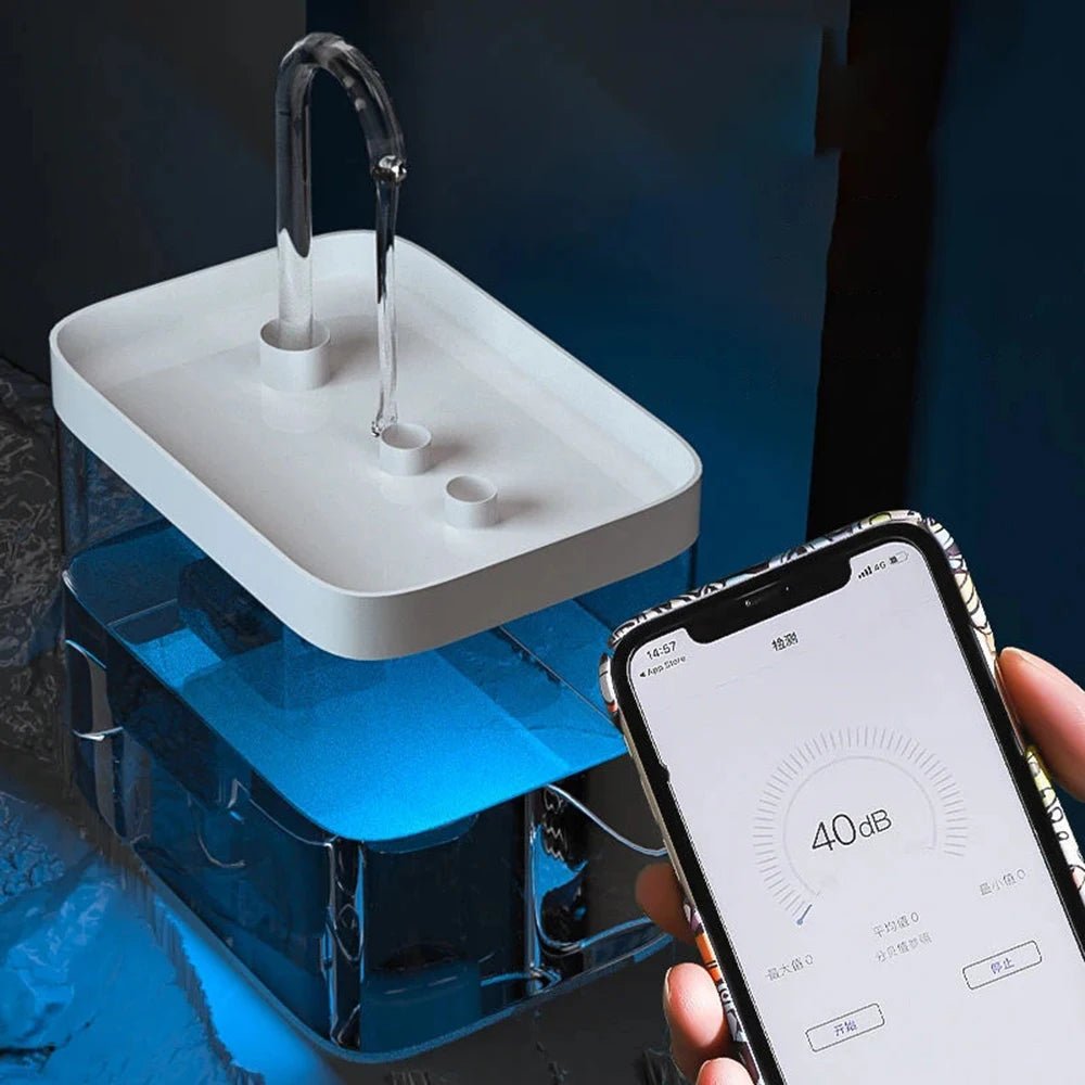 Transparent cat drinking fountain automatic circulating live water drinking basin dog smart drinking fountain pet supplies - Lily.sg Global Shopping