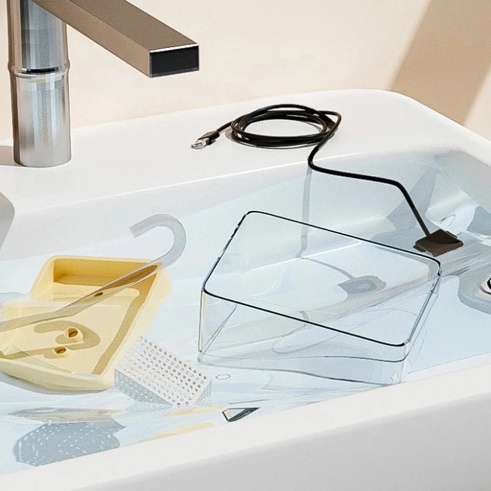 Transparent cat drinking fountain automatic circulating live water drinking basin dog smart drinking fountain pet supplies - Lily.sg Global Shopping