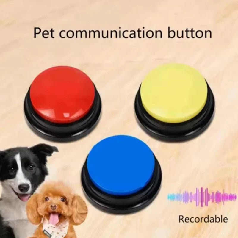 Voice Recording Button Pet Toys Dog Buttons for Communication Pet Training Buzzer Recordable Talking Button Intelligence Dog Toy - Lily.sg Global Shopping