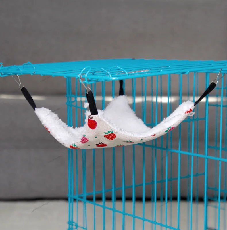 Warm Plush Hamster Hammock Small Animal Double - layer Thicken Sleeping Bag Nest Pets Rat Squirrel Hanging Cage House - Lily.sg Global Shopping