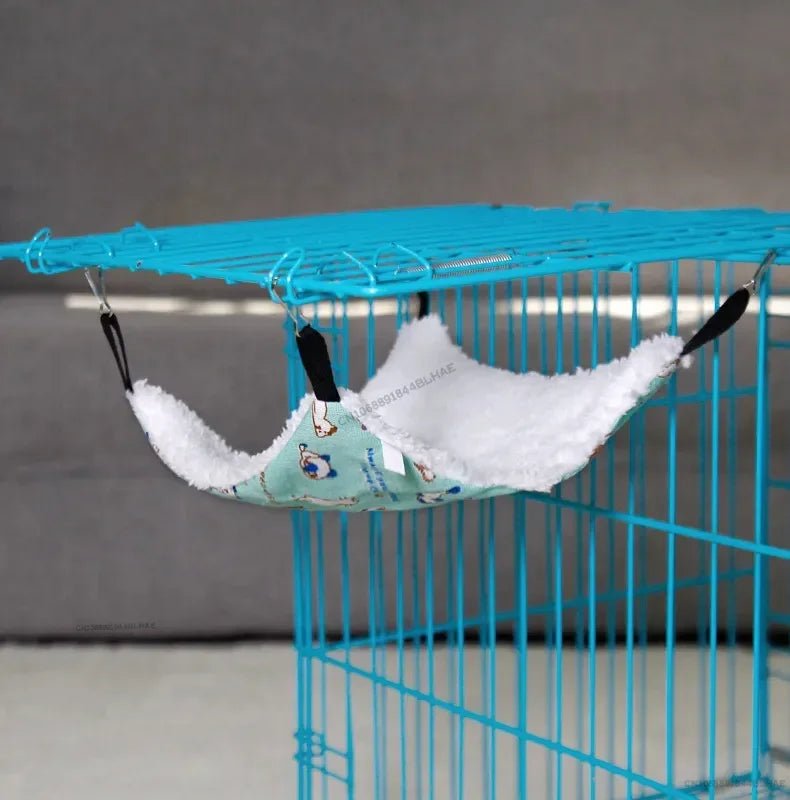Warm Plush Hamster Hammock Small Animal Double - layer Thicken Sleeping Bag Nest Pets Rat Squirrel Hanging Cage House - Lily.sg Global Shopping