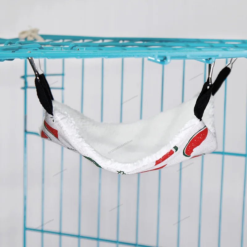 Warm Plush Hamster Hammock Small Animal Double - layer Thicken Sleeping Bag Nest Pets Rat Squirrel Hanging Cage House - Lily.sg Global Shopping