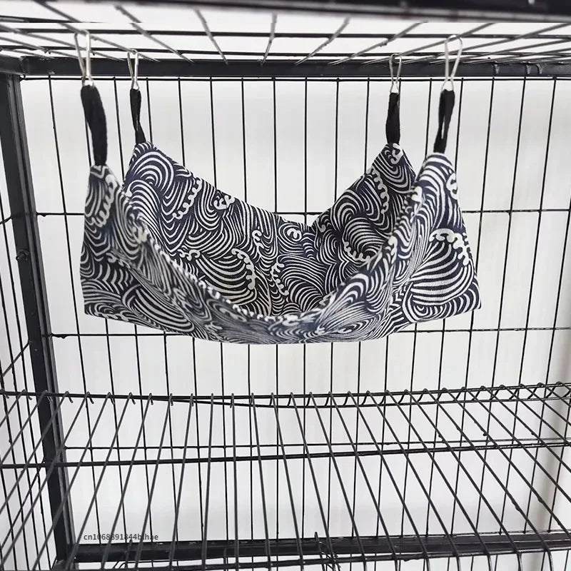 Warm Plush Hamster Hammock Small Animal Double - layer Thicken Sleeping Bag Nest Pets Rat Squirrel Hanging Cage House - Lily.sg Global Shopping