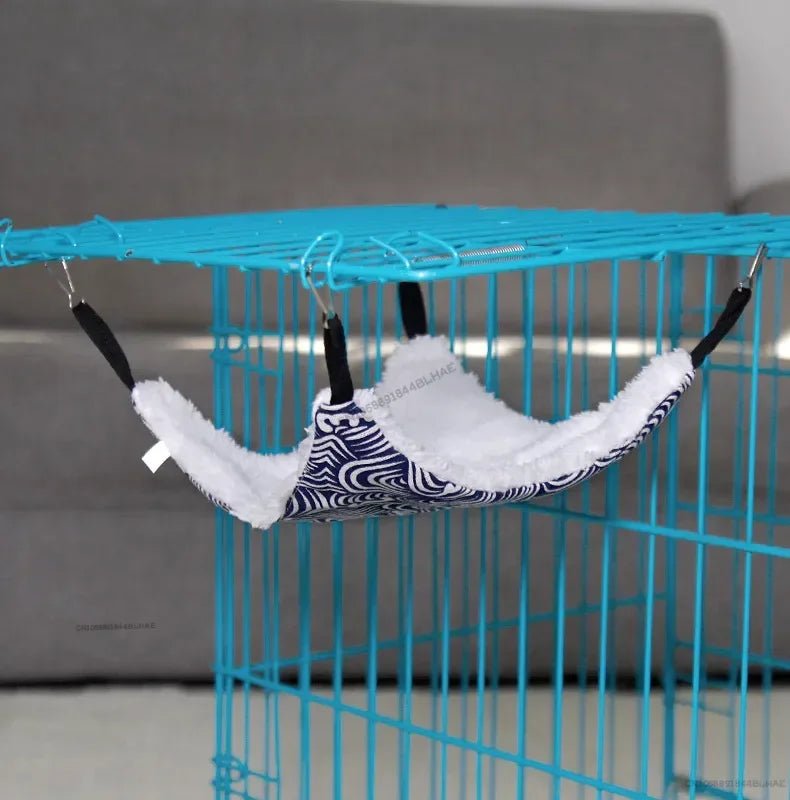 Warm Plush Hamster Hammock Small Animal Double - layer Thicken Sleeping Bag Nest Pets Rat Squirrel Hanging Cage House - Lily.sg Global Shopping