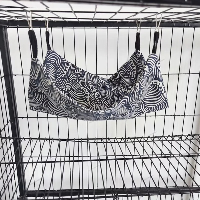 Warm Plush Hamster Hammock Small Animal Double - layer Thicken Sleeping Bag Nest Pets Rat Squirrel Hanging Cage House - Lily.sg Global Shopping