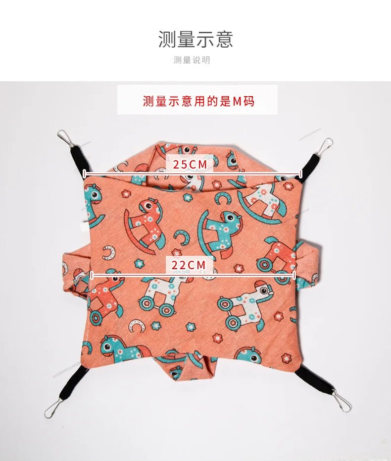 Warm Plush Hamster Hammock Small Animal Double - layer Thicken Sleeping Bag Nest Pets Rat Squirrel Hanging Cage House - Lily.sg Global Shopping