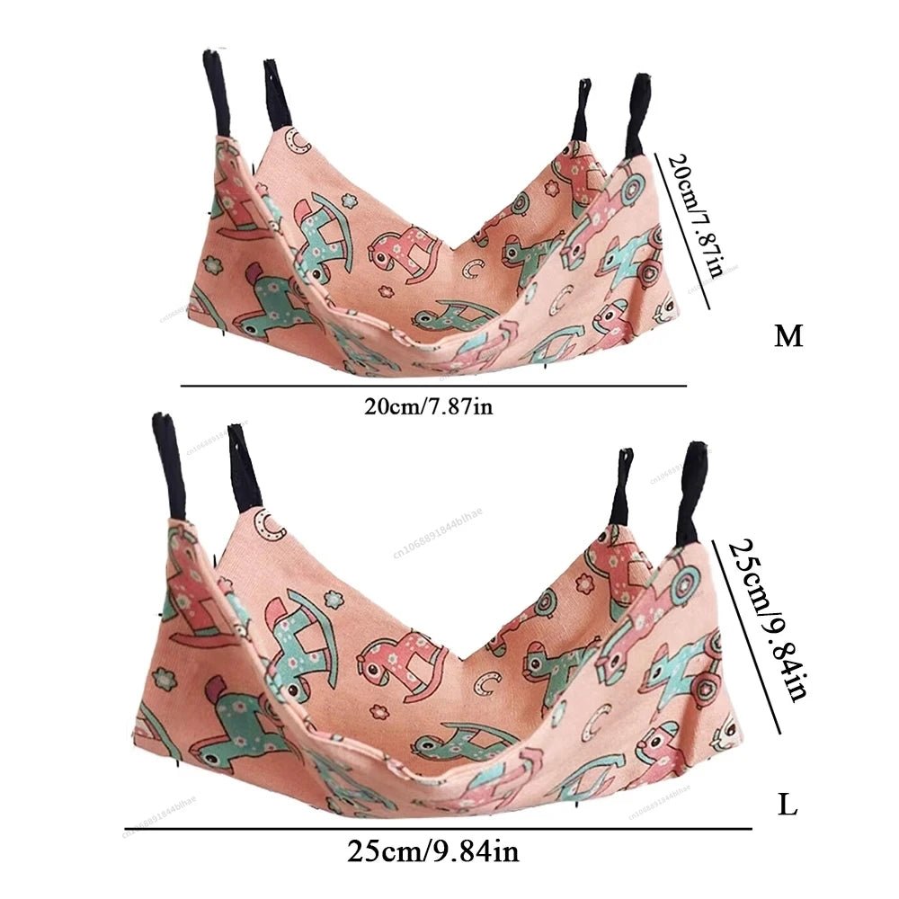 Warm Plush Hamster Hammock Small Animal Double - layer Thicken Sleeping Bag Nest Pets Rat Squirrel Hanging Cage House - Lily.sg Global Shopping