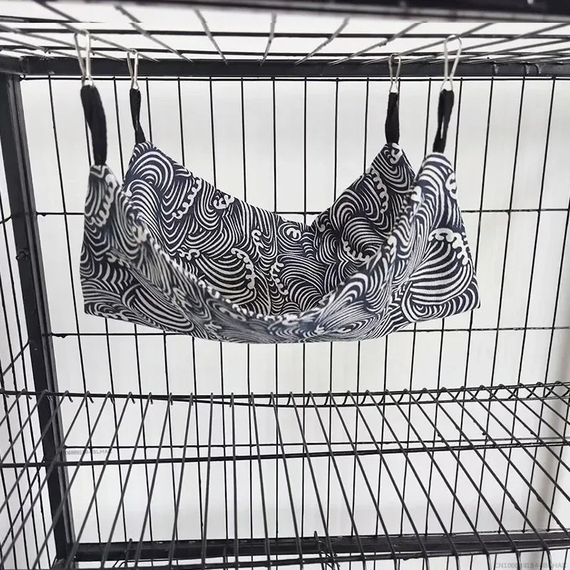 Warm Plush Hamster Hammock Small Animal Double - layer Thicken Sleeping Bag Nest Pets Rat Squirrel Hanging Cage House - Lily.sg Global Shopping