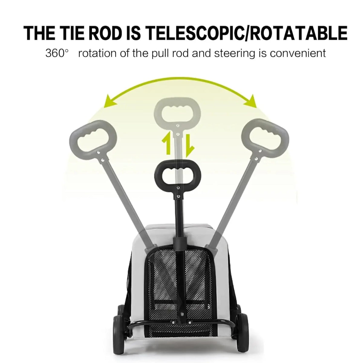 Wholesale Lightweight 4 - Wheel Pet Travel Trolley Detachable Dog Stroller Pet Carrier Bag for Cats and Dogs - Lily.sg Global Shopping