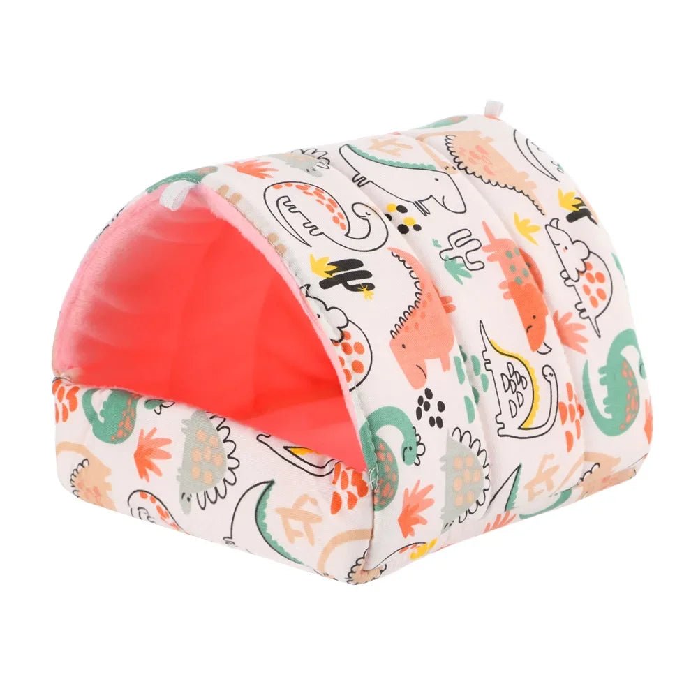 Winter Cute Cartoon Rabbit Squirrel Mini Cage Guinea Pig Nest Small Animal Mice Rat Pet Sleeping Bed Hamster House Warm Soft Mat - Lily.sg Global Shopping
