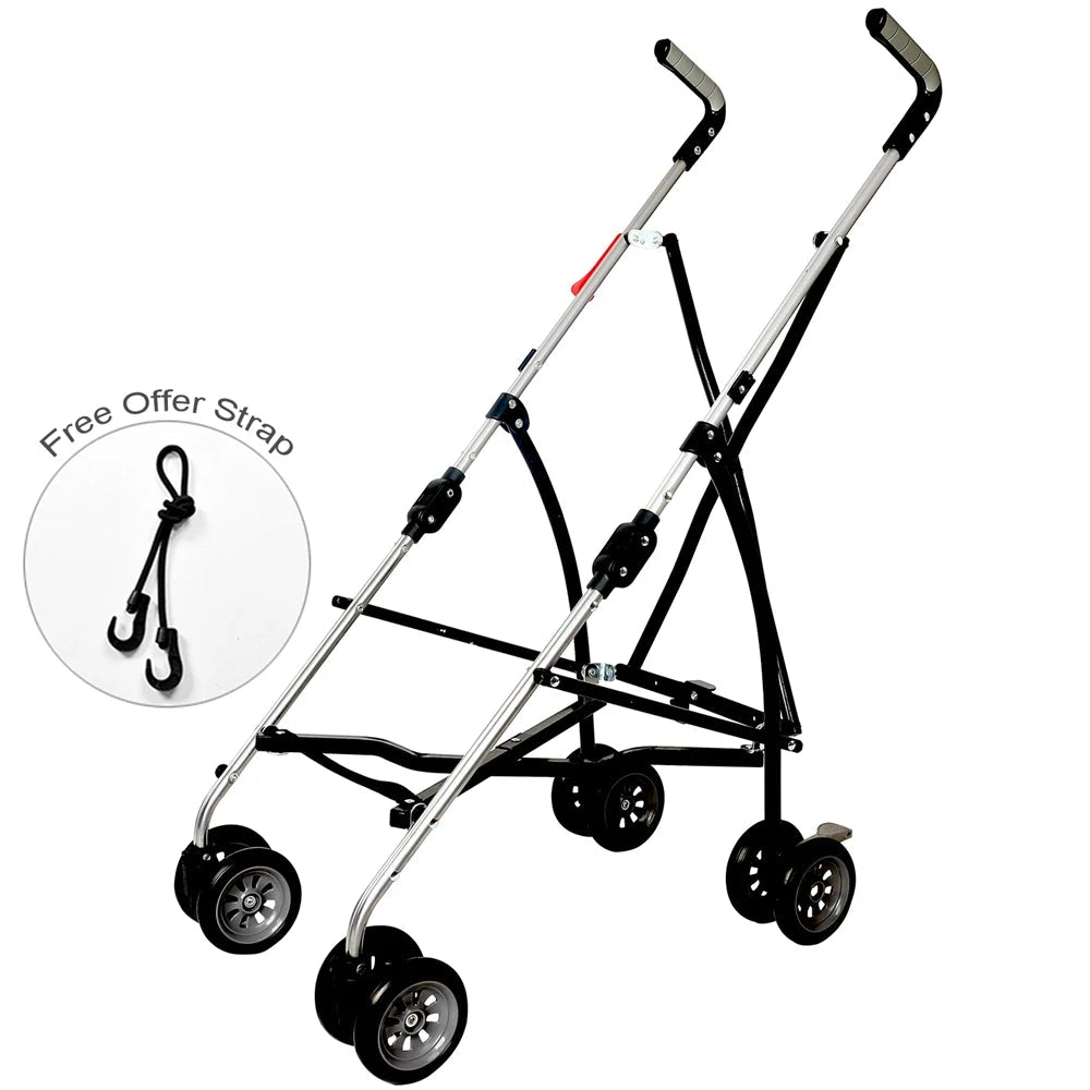 Winter Pet Stroller Frame For Car Seat Bag Simple Foldable Trolley Transport Multifunction Cat Dog Stroller - Lily.sg Global Shopping