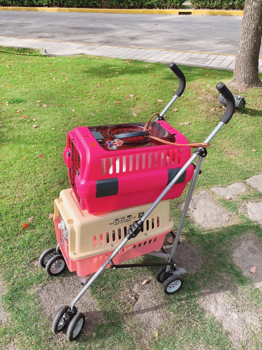 Winter Pet Stroller Frame For Car Seat Bag Simple Foldable Trolley Transport Multifunction Cat Dog Stroller - Lily.sg Global Shopping