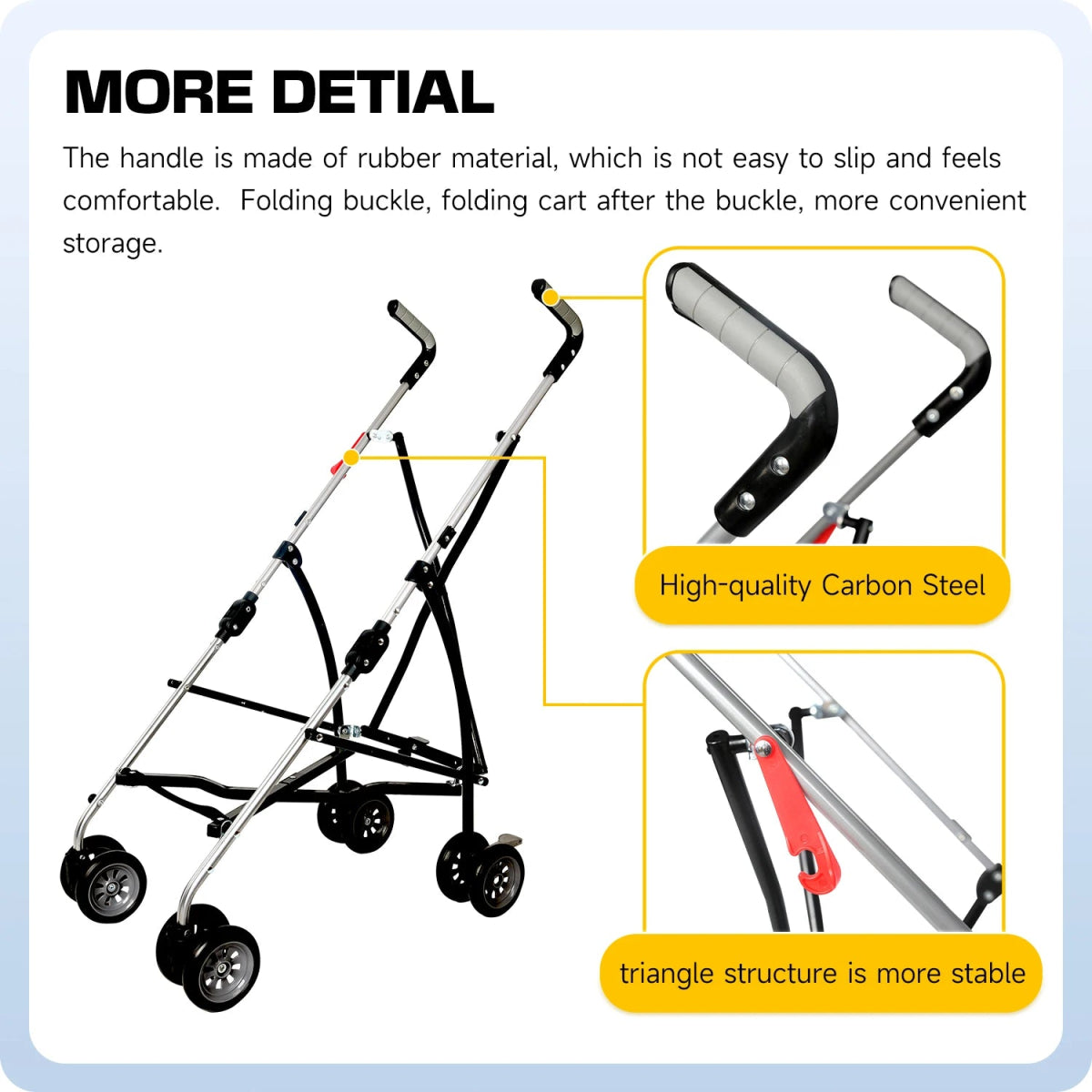 Winter Pet Stroller Frame For Car Seat Bag Simple Foldable Trolley Transport Multifunction Cat Dog Stroller - Lily.sg Global Shopping